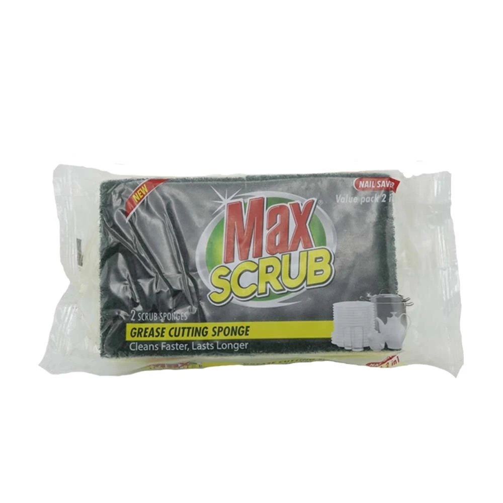 Max Scrub Nail Saver Grease Cutting Sponge Value Pack 2 in 1