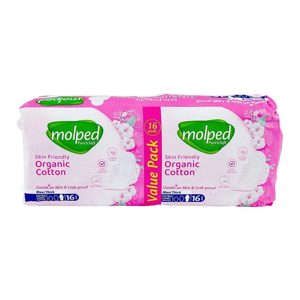 Molped Maxi Thick Pure & Soft Extra Long Pads 16 Pads