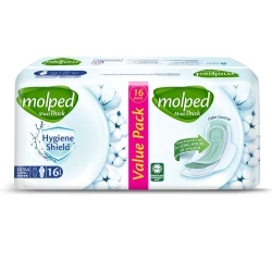 Molped Maxi Thick Hygiene Shield Extra Long Pads 16 Pads