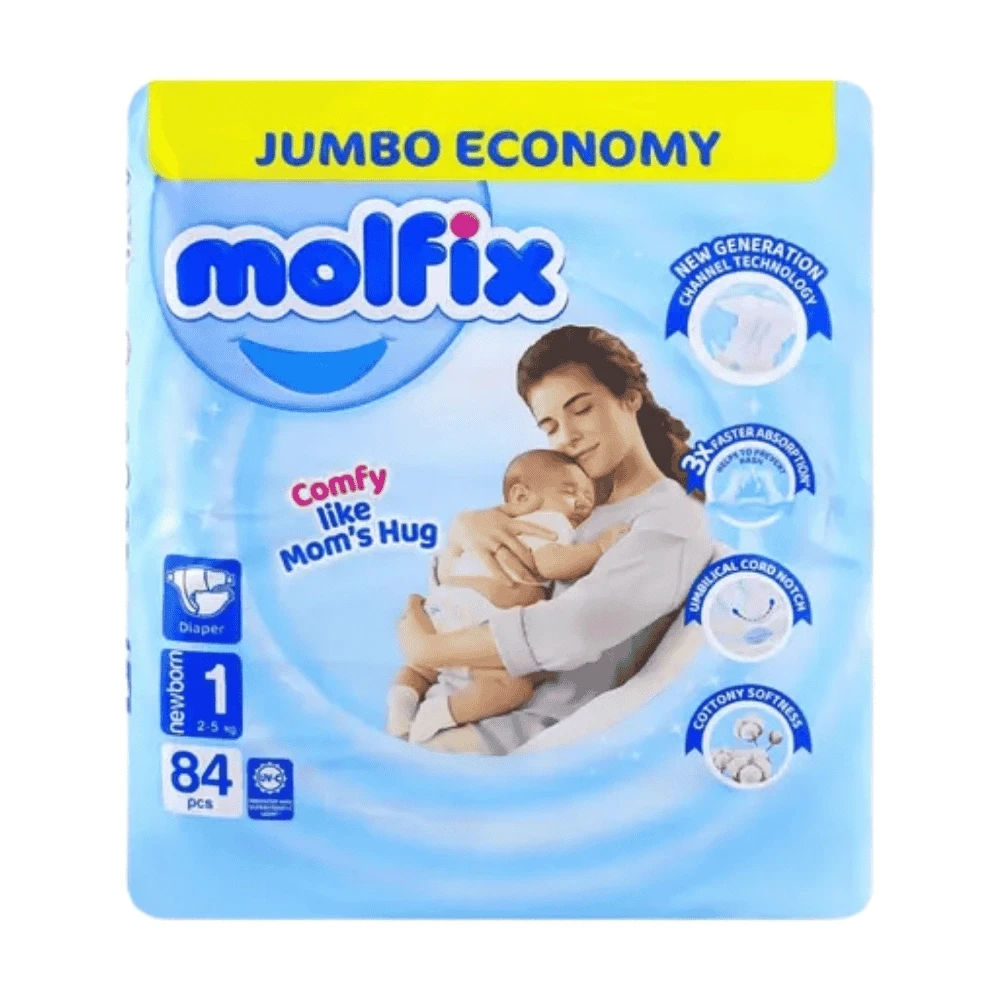 Molfix Newborn Diapers No.1 2-5 Kg 84Pcs