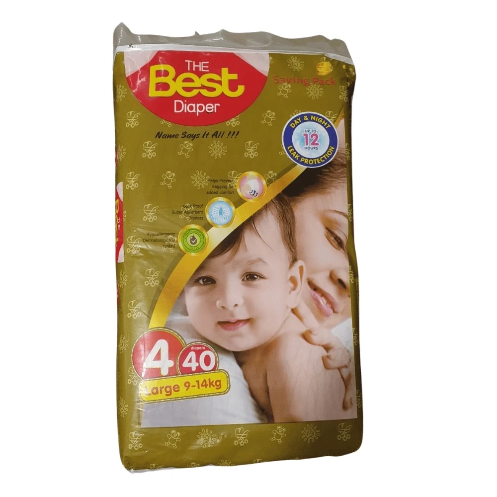 Best Baby Diaper Size 4 9-14kg 40-PCS Packs