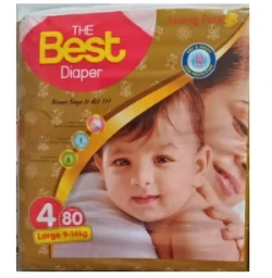 Best Baby Diaper Large Size 4 9-14kg 80pcs