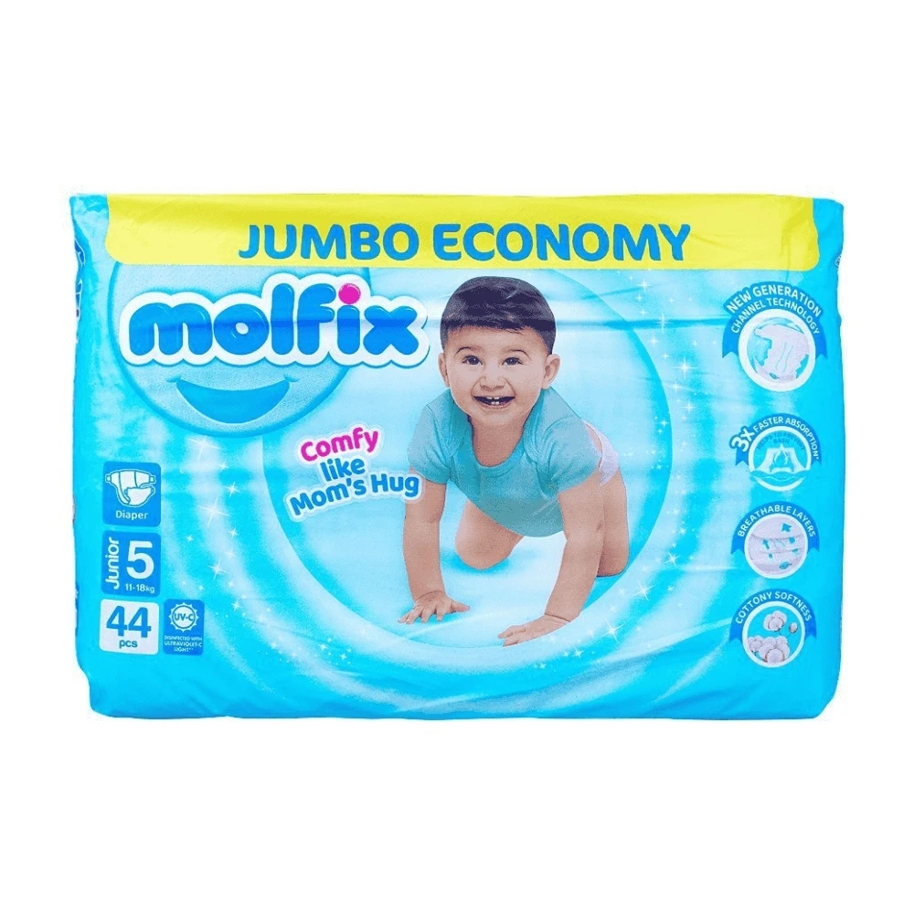 Molfix Diapers No.5 Junior 11-18 Kg 44Pcs