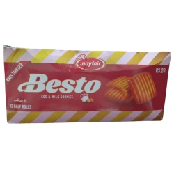 Mayfair Besto Egg & Milk Biscuits 12 Half Roll Box Rs.20