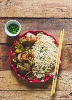 Fish Chilli Dry (With Rice)