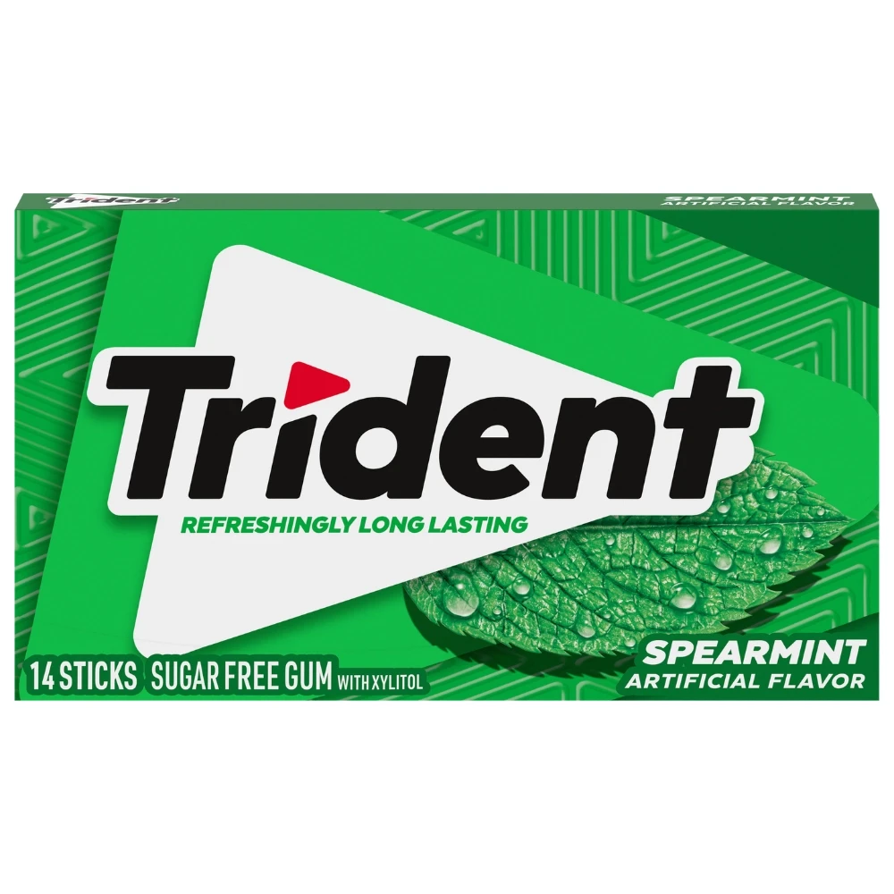Trident 14 Sticks Sugar Free Gum Spearmint