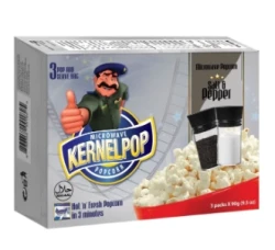 Kernelpop Microwave Popcorns Salt & Pepper 90G x 3